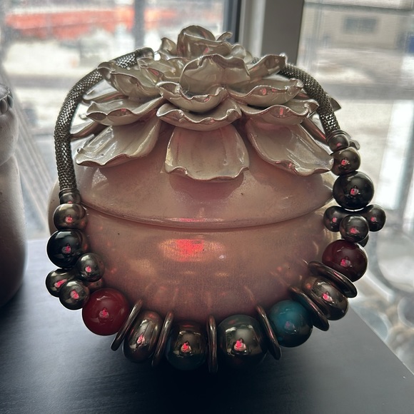 Sliver necklace colourful and stylish - Picture 3 of 4